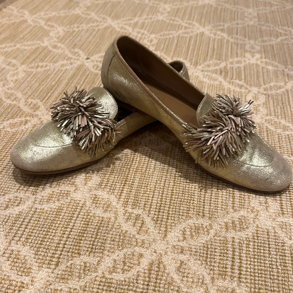 Aquazzura Loaders Gold Size 39 / 8.5 / 9